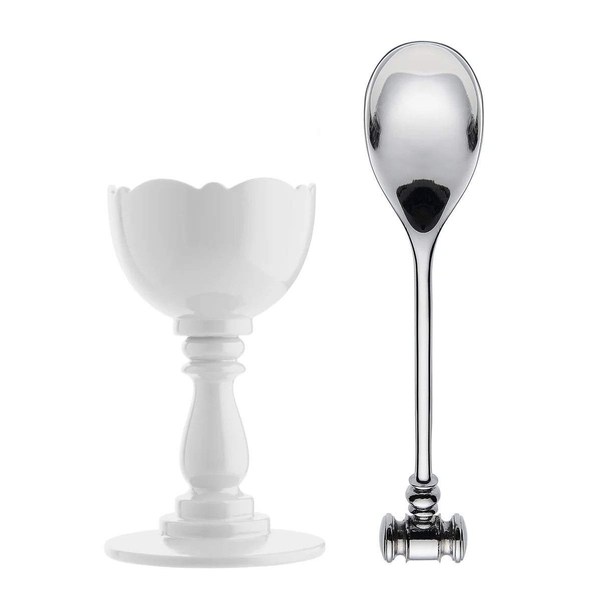 Alessi - Dressed Eierbecher und Eierlöffel