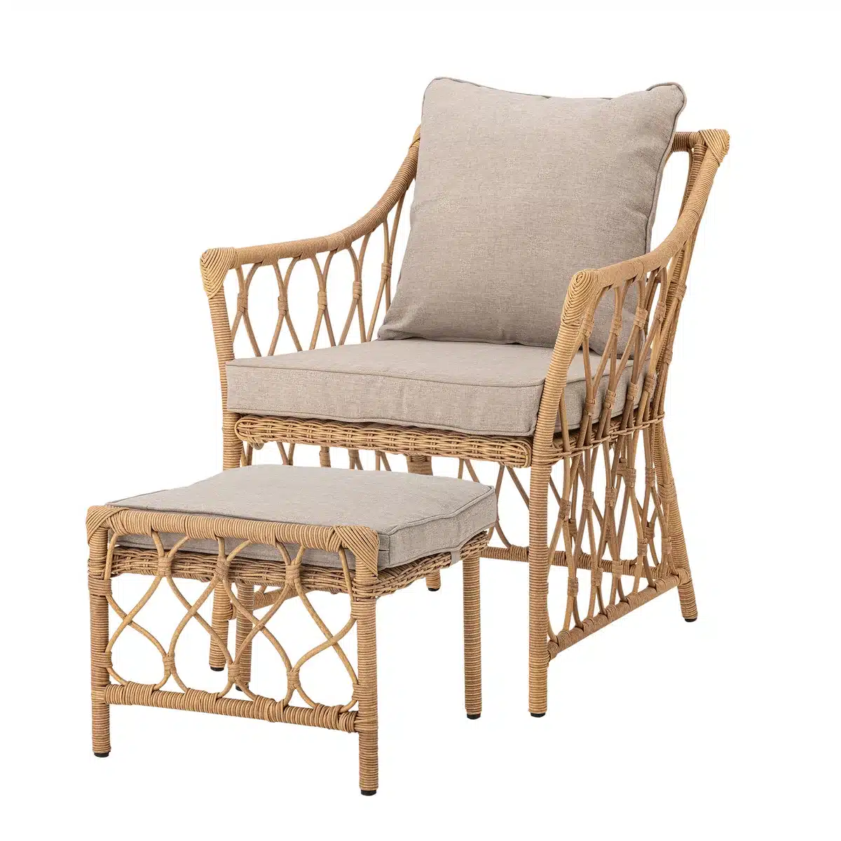 Bloomingville - Belluce Loungestuhl mit Hocker