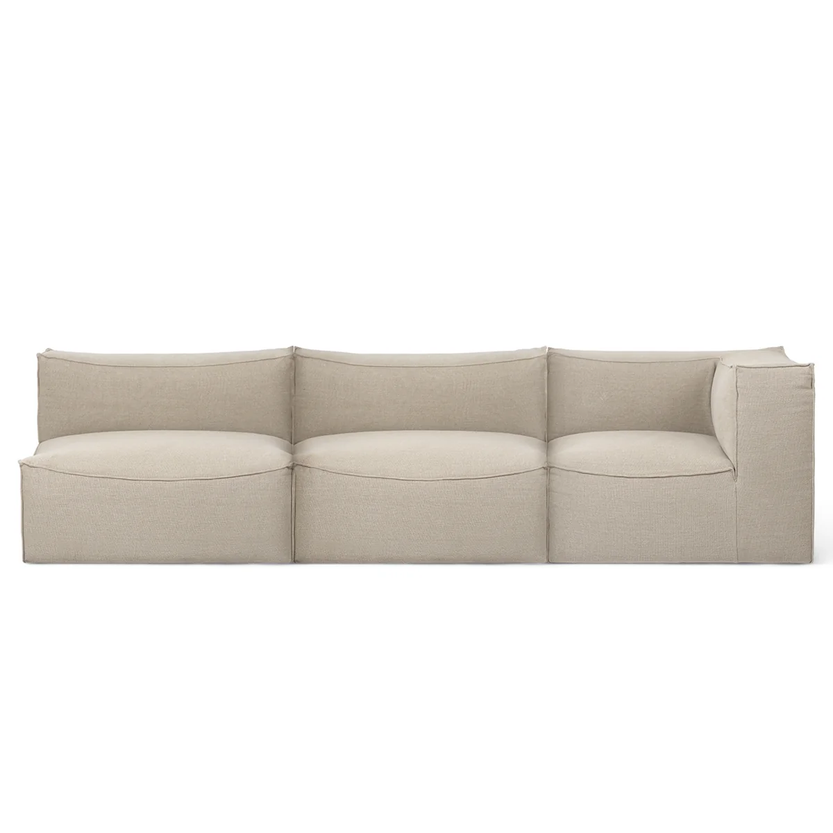 Ferm Living - Catena Modular 3-Sitzer Sofa mit Armlehne rechts