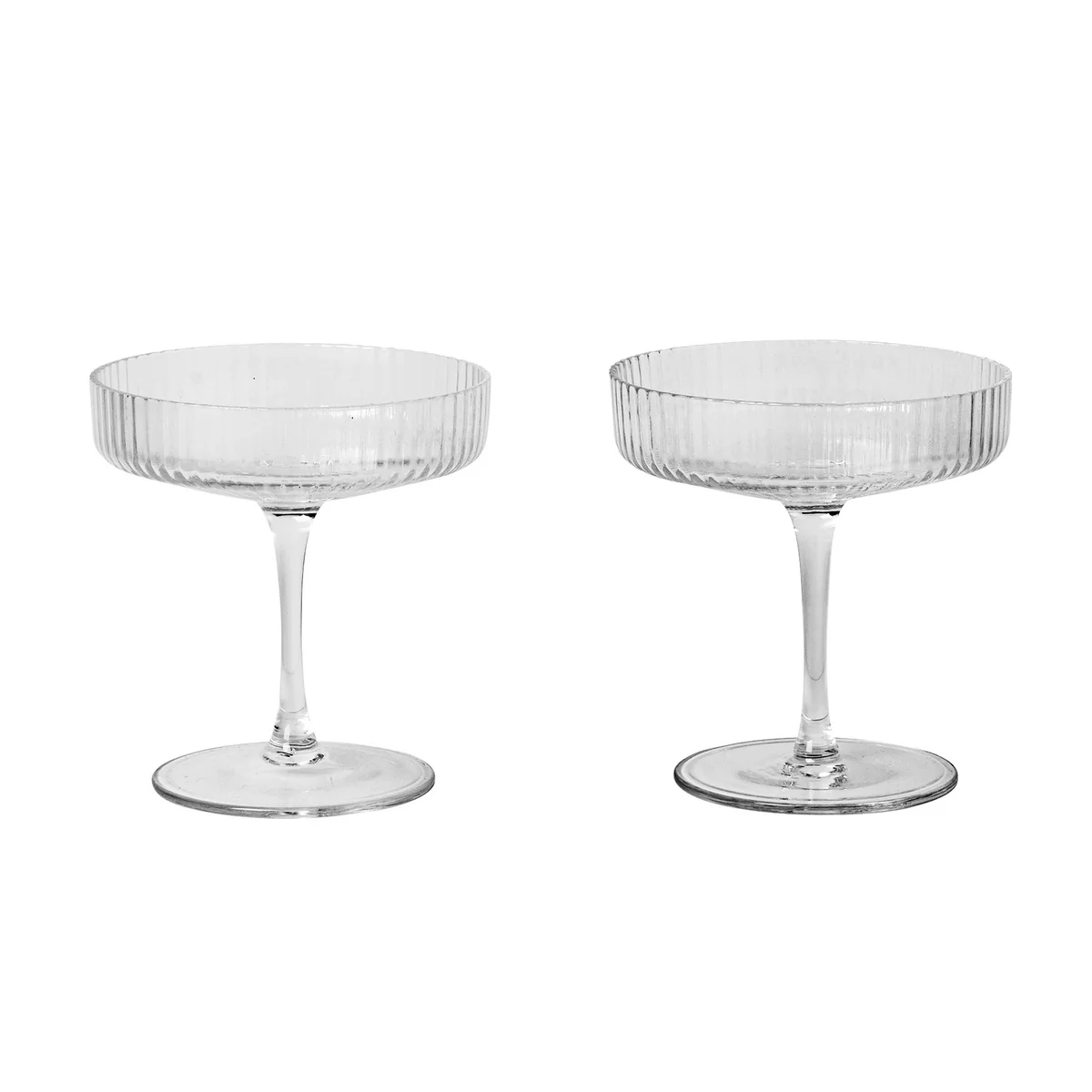 Ferm Living - Ripple Champagnerglas (2er-Set)