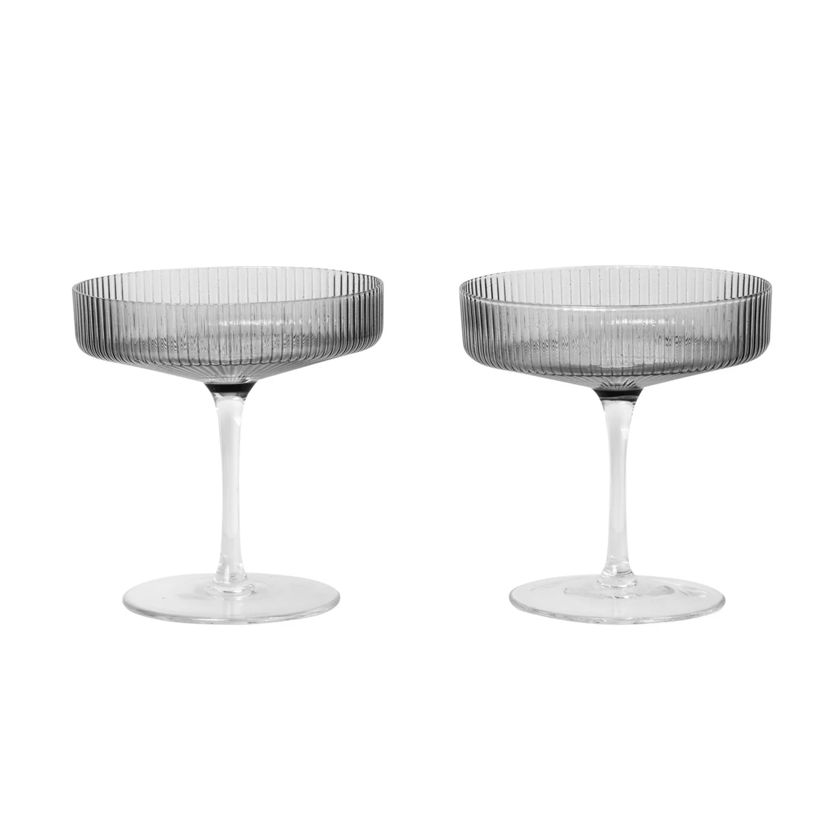 Ferm Living - Ripple Champagnerglas (2er-Set)