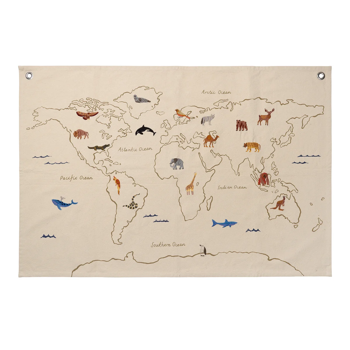 Ferm Living - The World Stofflandkarte