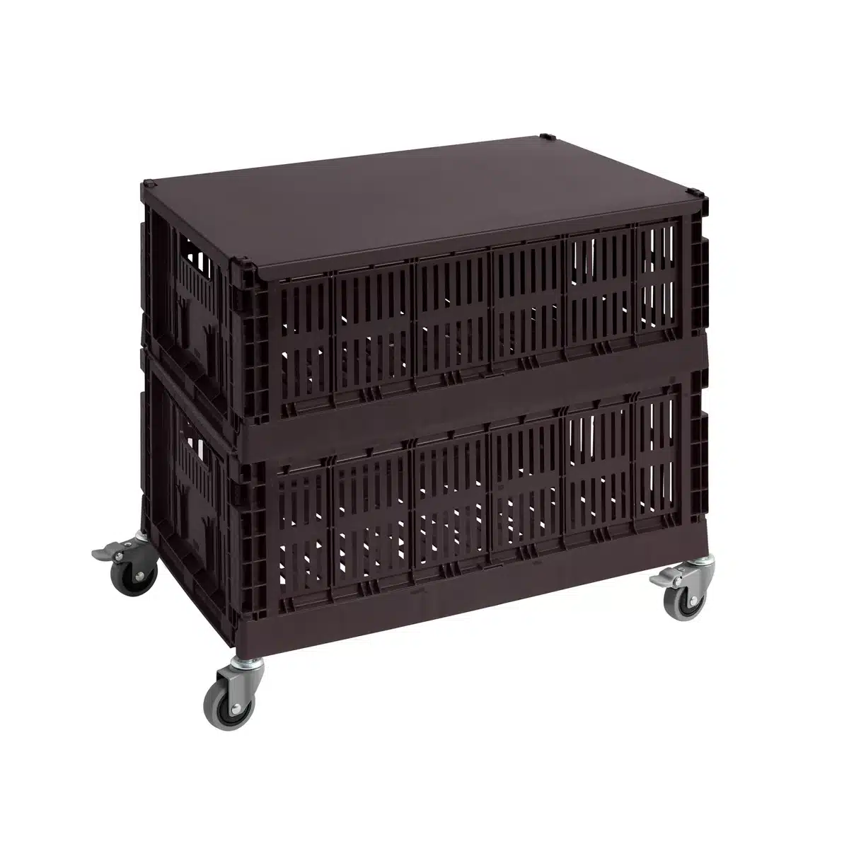HAY - Colour Crate Beistelltisch auf Rollen