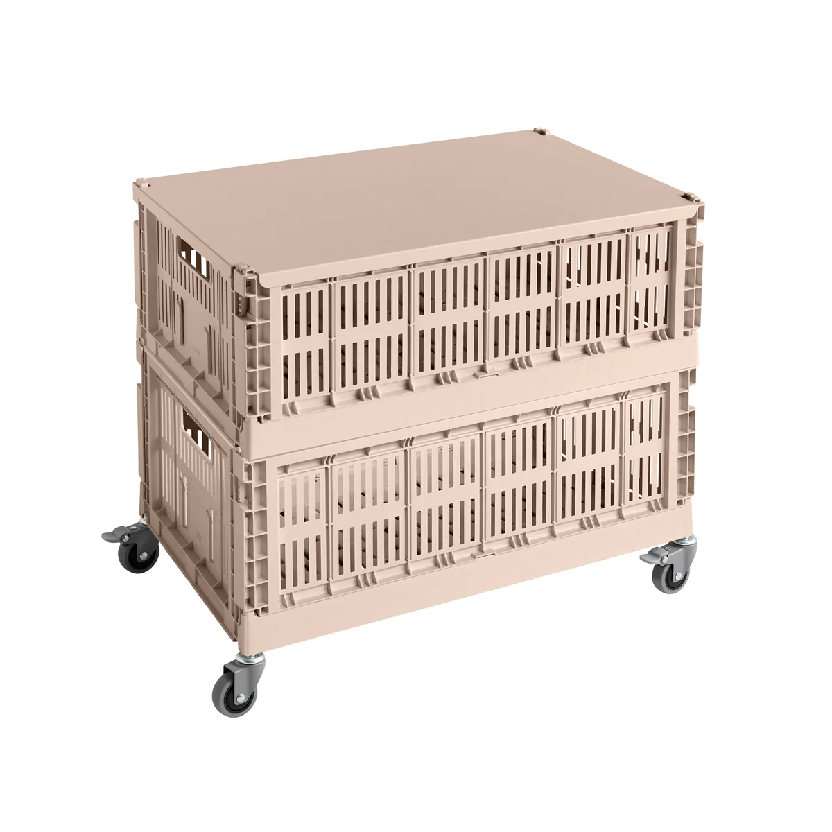 HAY - Colour Crate Beistelltisch auf Rollen
