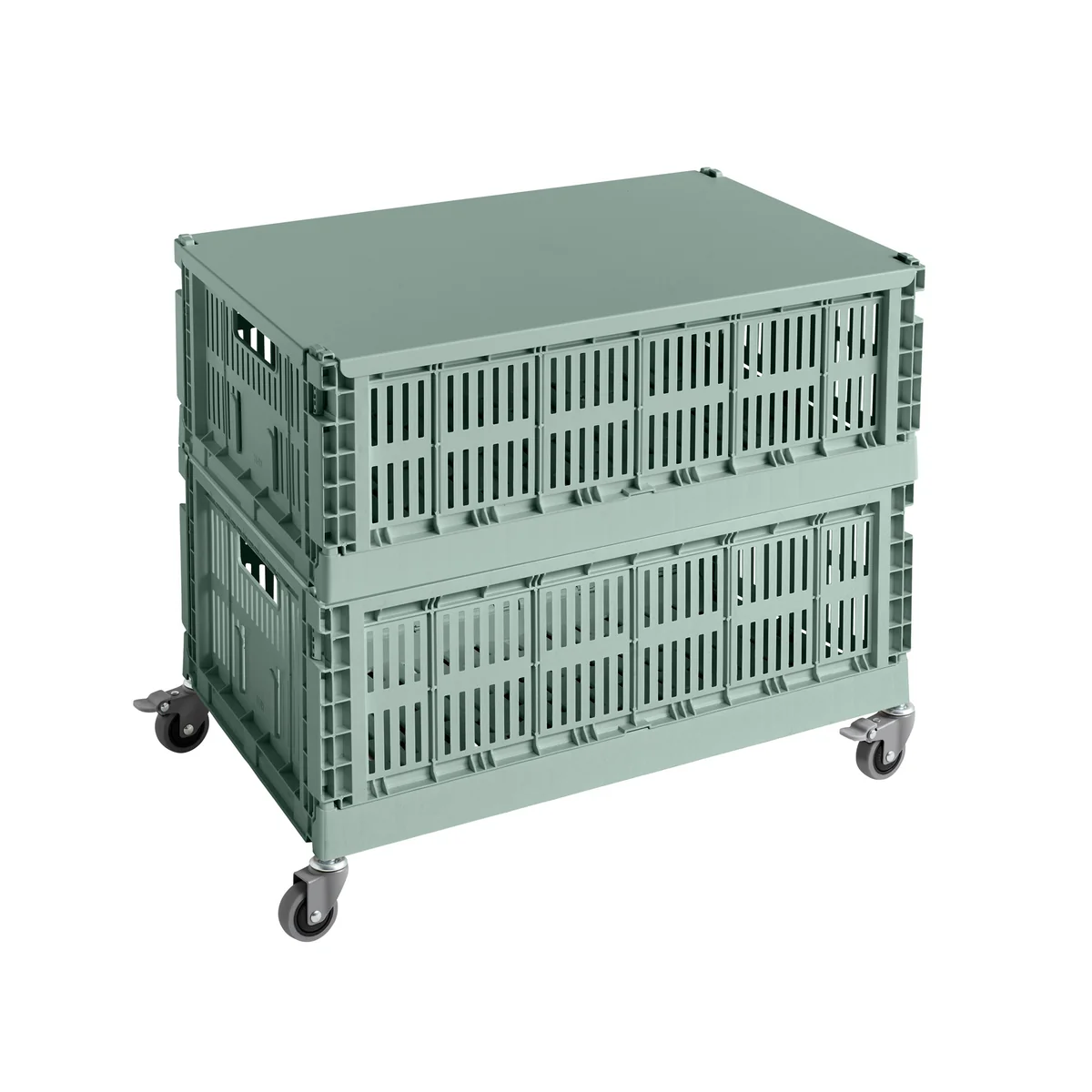 HAY - Colour Crate Beistelltisch auf Rollen