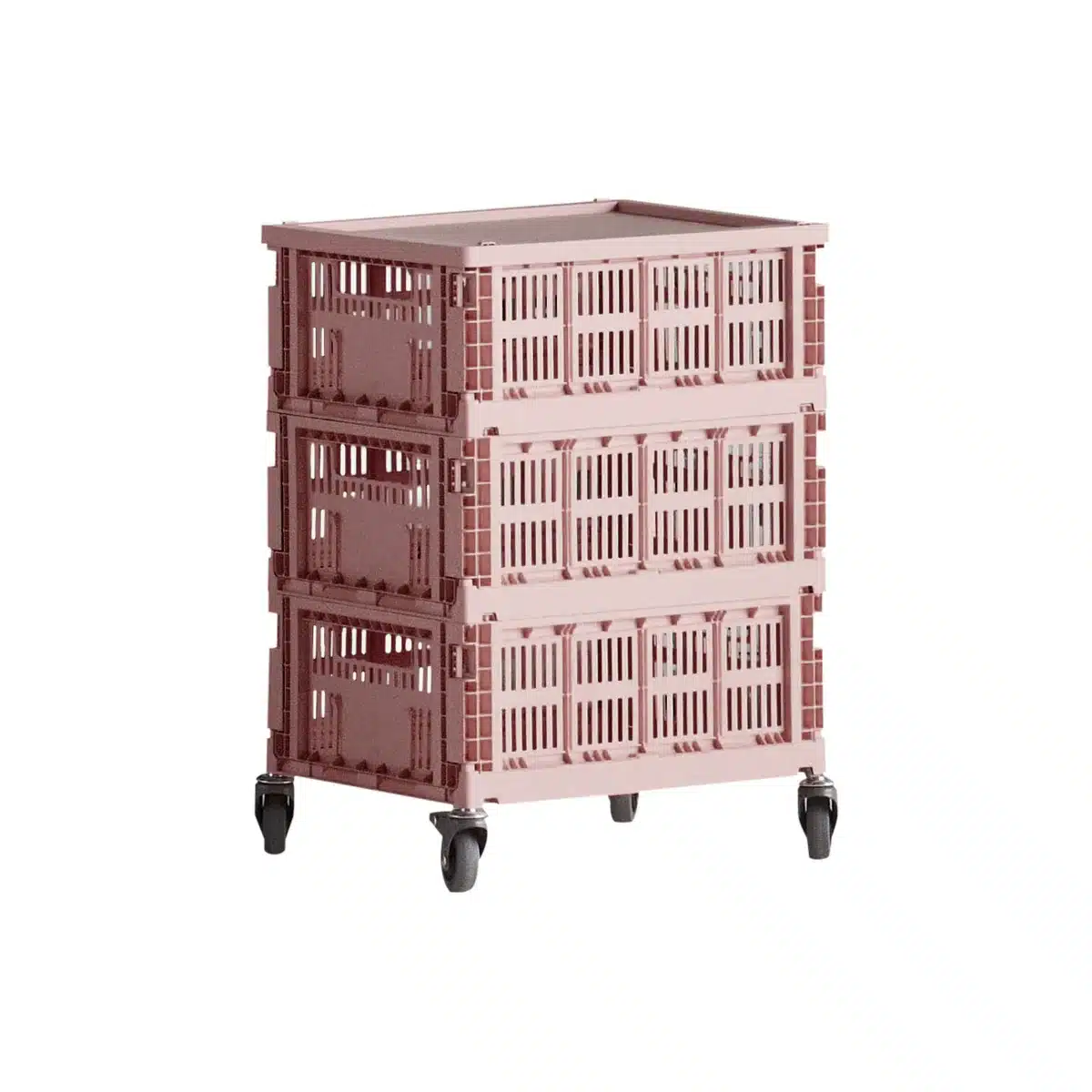 HAY - Colour Crate Beistelltisch auf Rollen