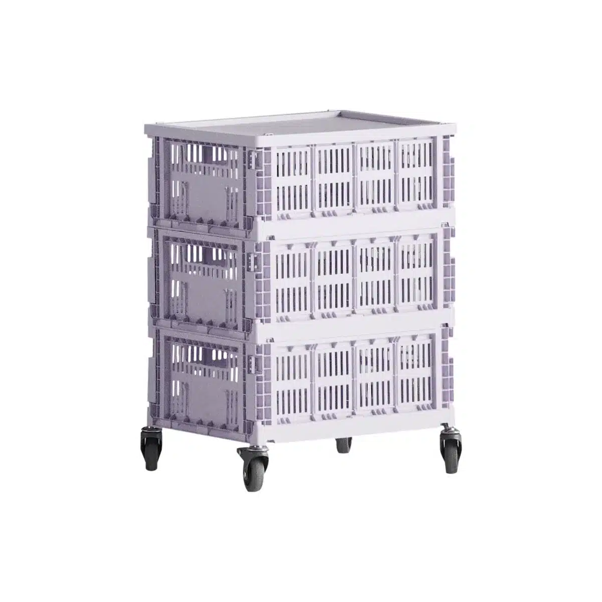 HAY - Colour Crate Beistelltisch auf Rollen