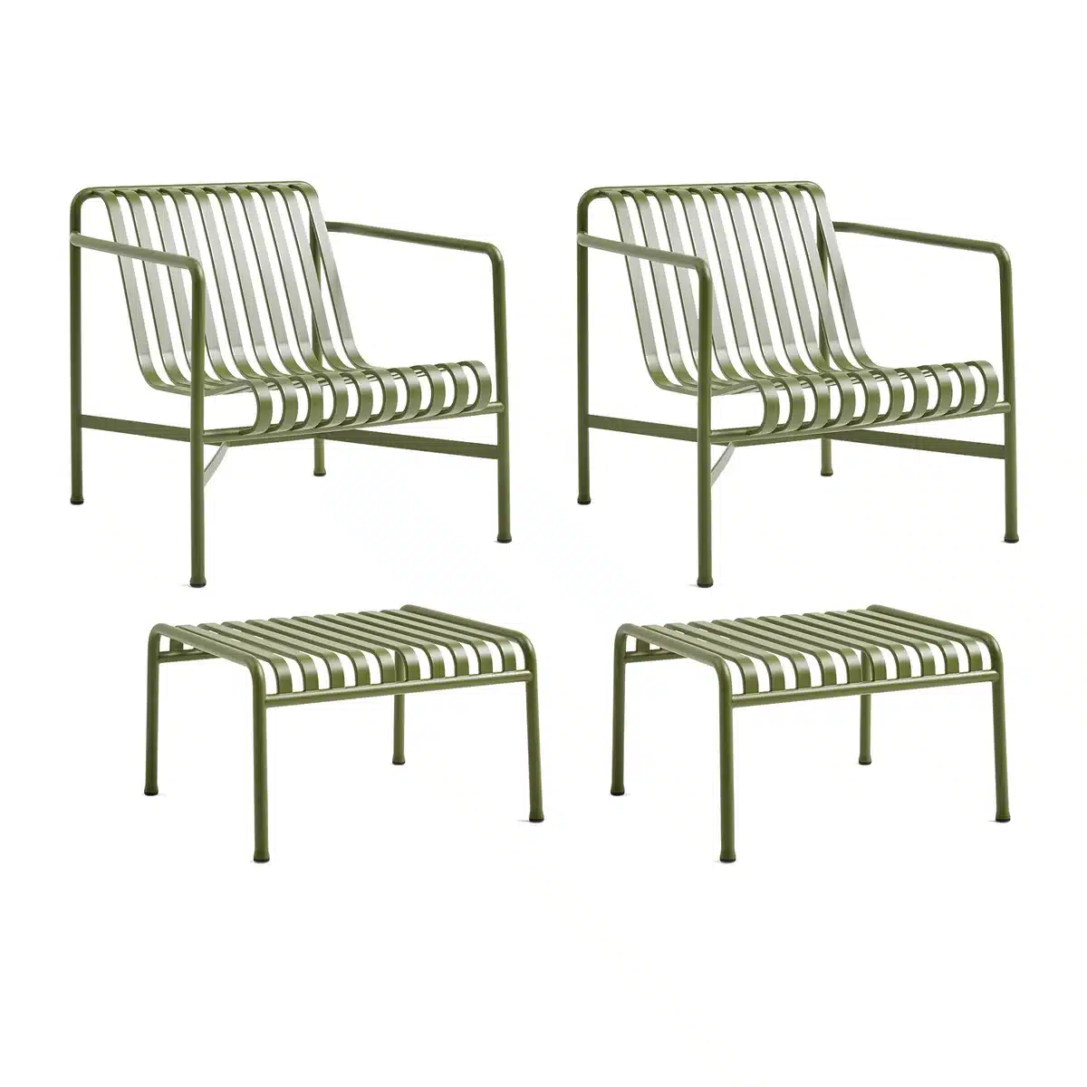 HAY - Palissade 2x Lounge Chair Low + 2x Ottoman