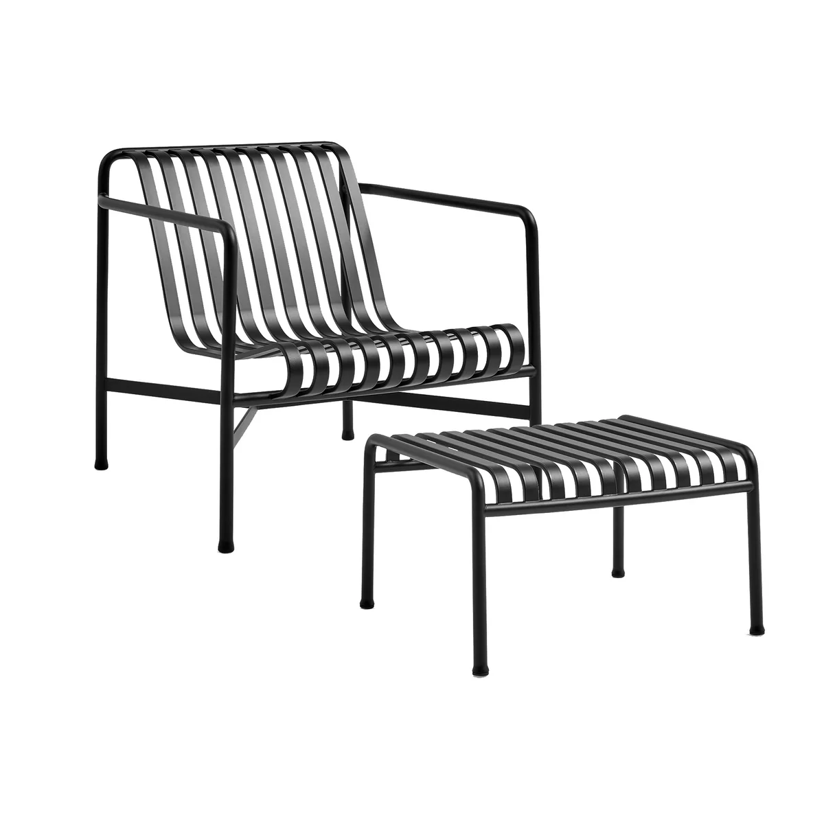 HAY - Palissade Lounge Chair Low + Ottoman