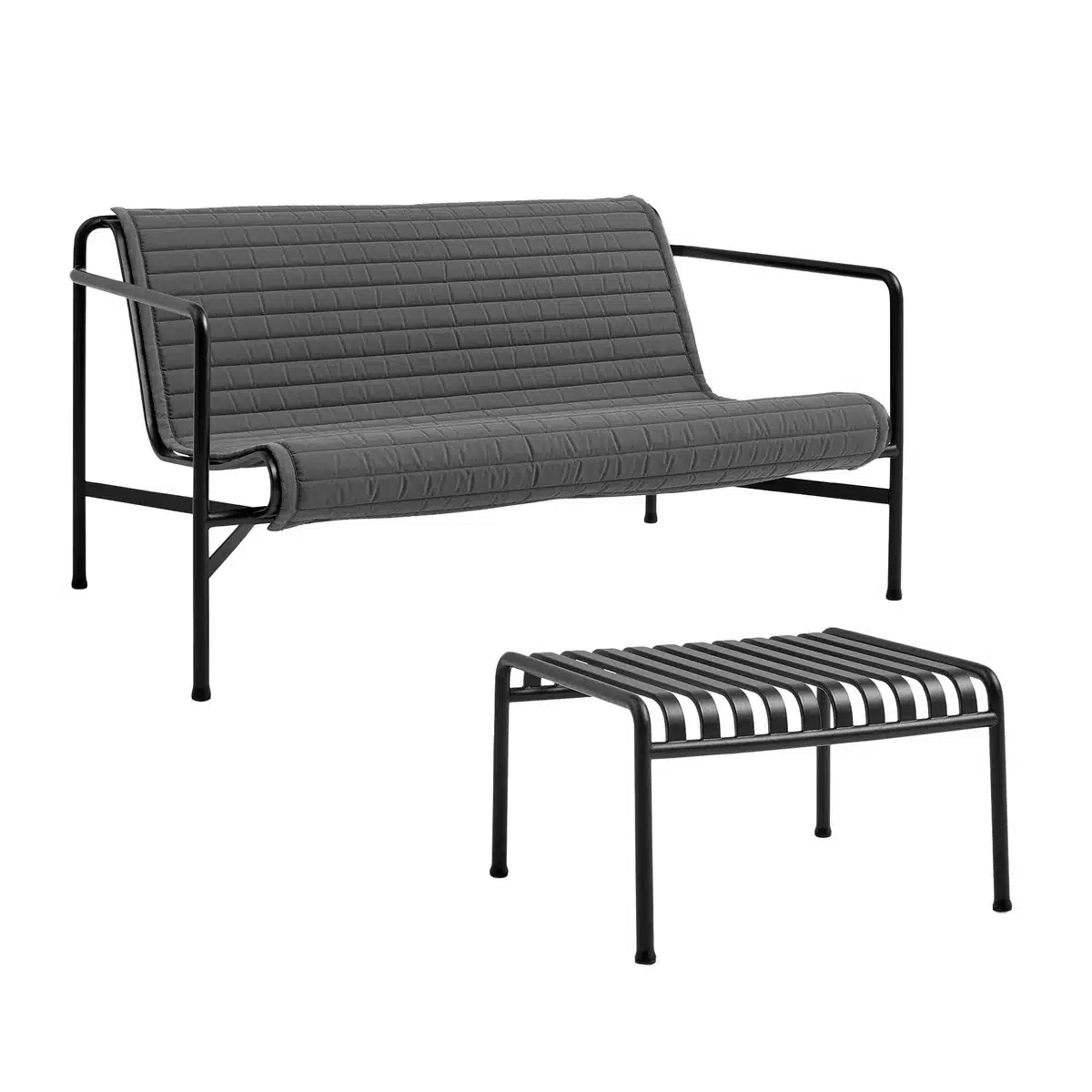 HAY - Palissade Lounge Sofa mit Quilted Cushion + Ottoman