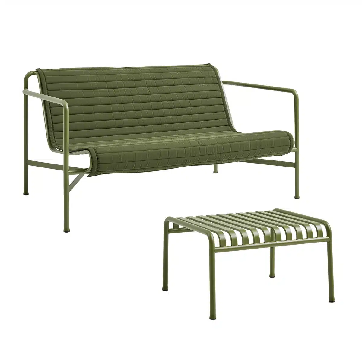 HAY - Palissade Lounge Sofa mit Quilted Cushion + Ottoman