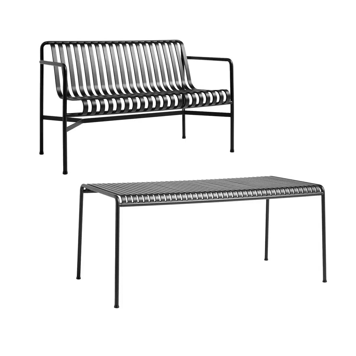 HAY - Palissade Tisch + Dining Bench
