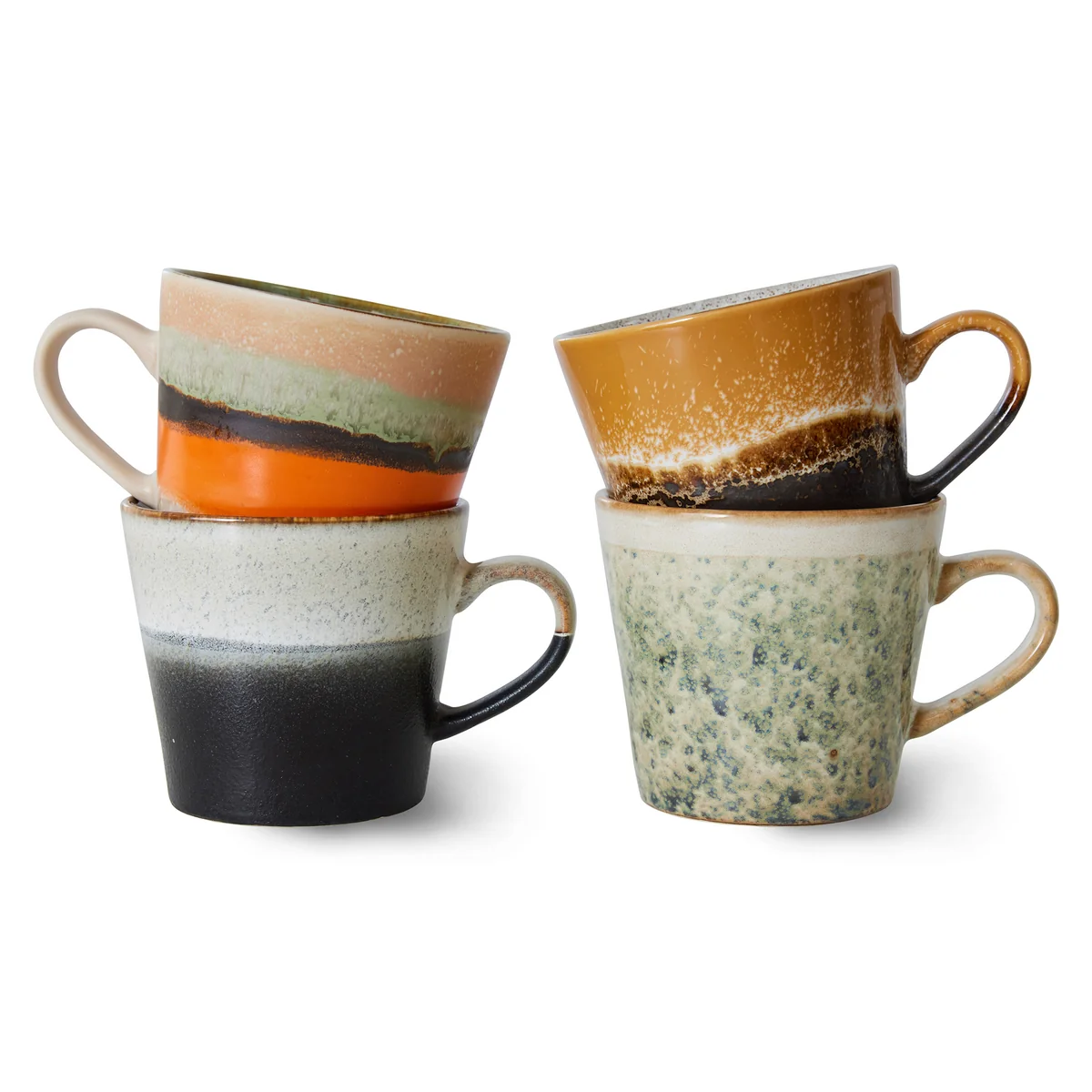 HKliving - 70's Cappuccino Tassen