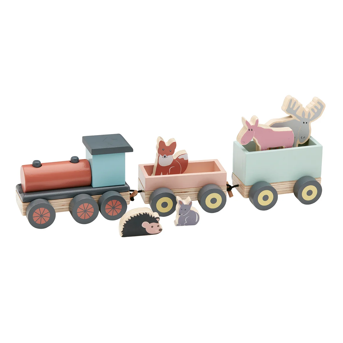 Kids Concept - Edvin Zug mit Waldtieren