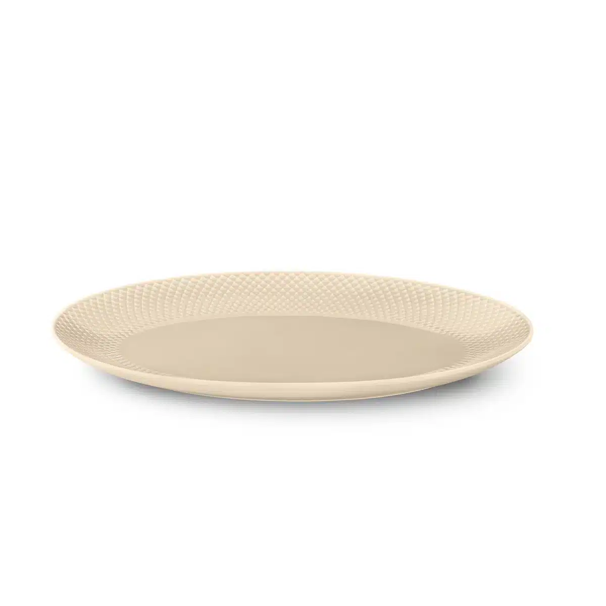 Lyngby Porcelæn - Rhombe Earth Servierplatte oval 26
