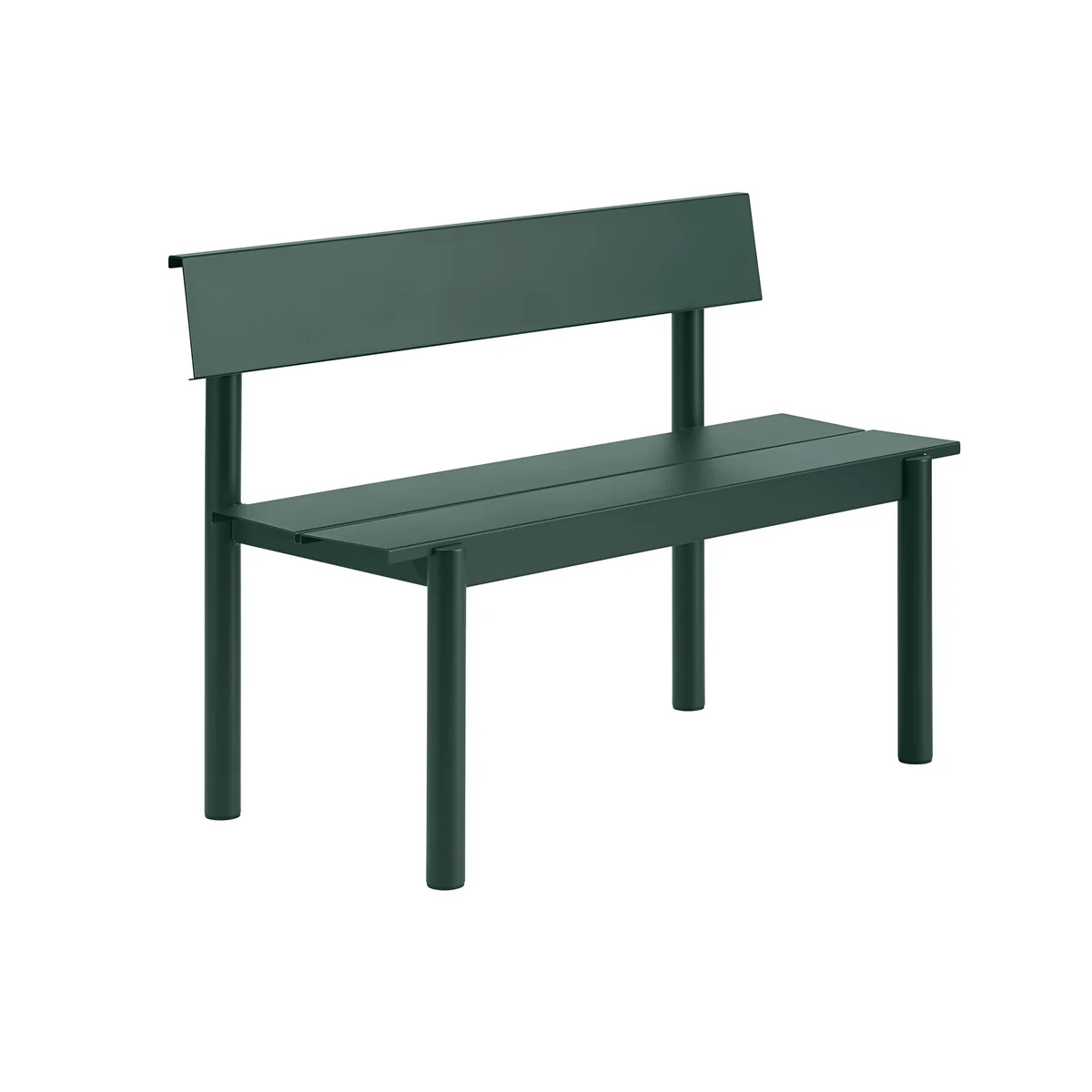 Muuto - Linear Steel Bank mit Rückenlehne