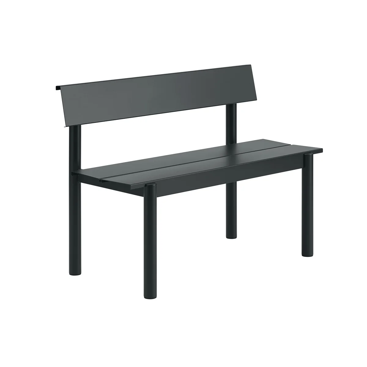 Muuto - Linear Steel Bank mit Rückenlehne