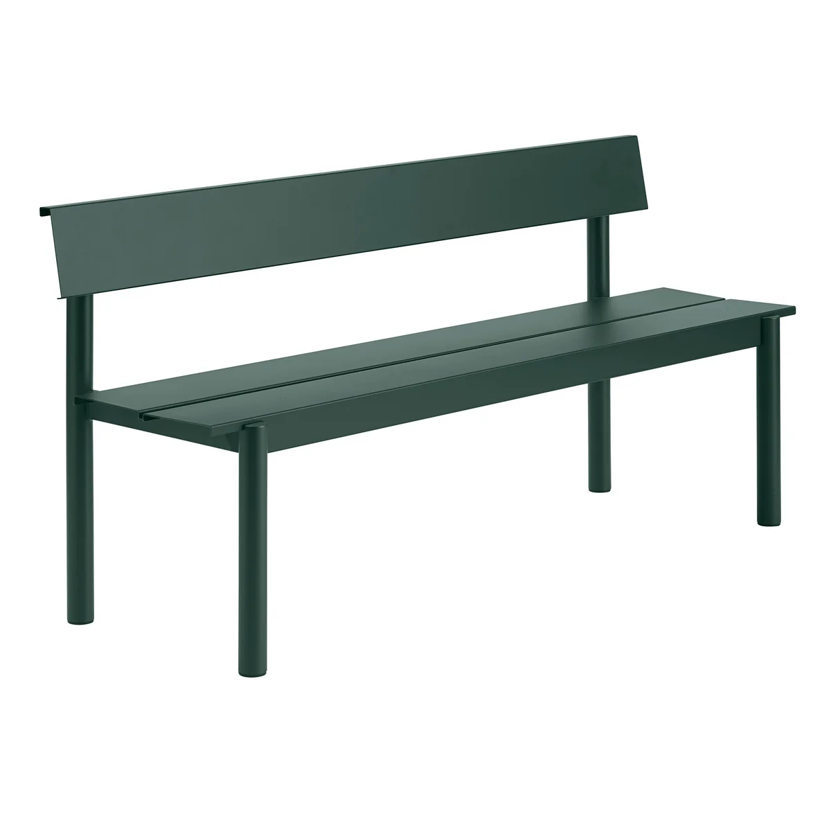Muuto - Linear Steel Bank mit Rückenlehne