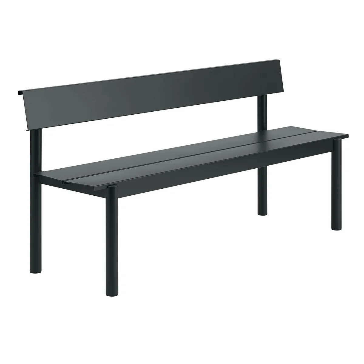 Muuto - Linear Steel Bank mit Rückenlehne