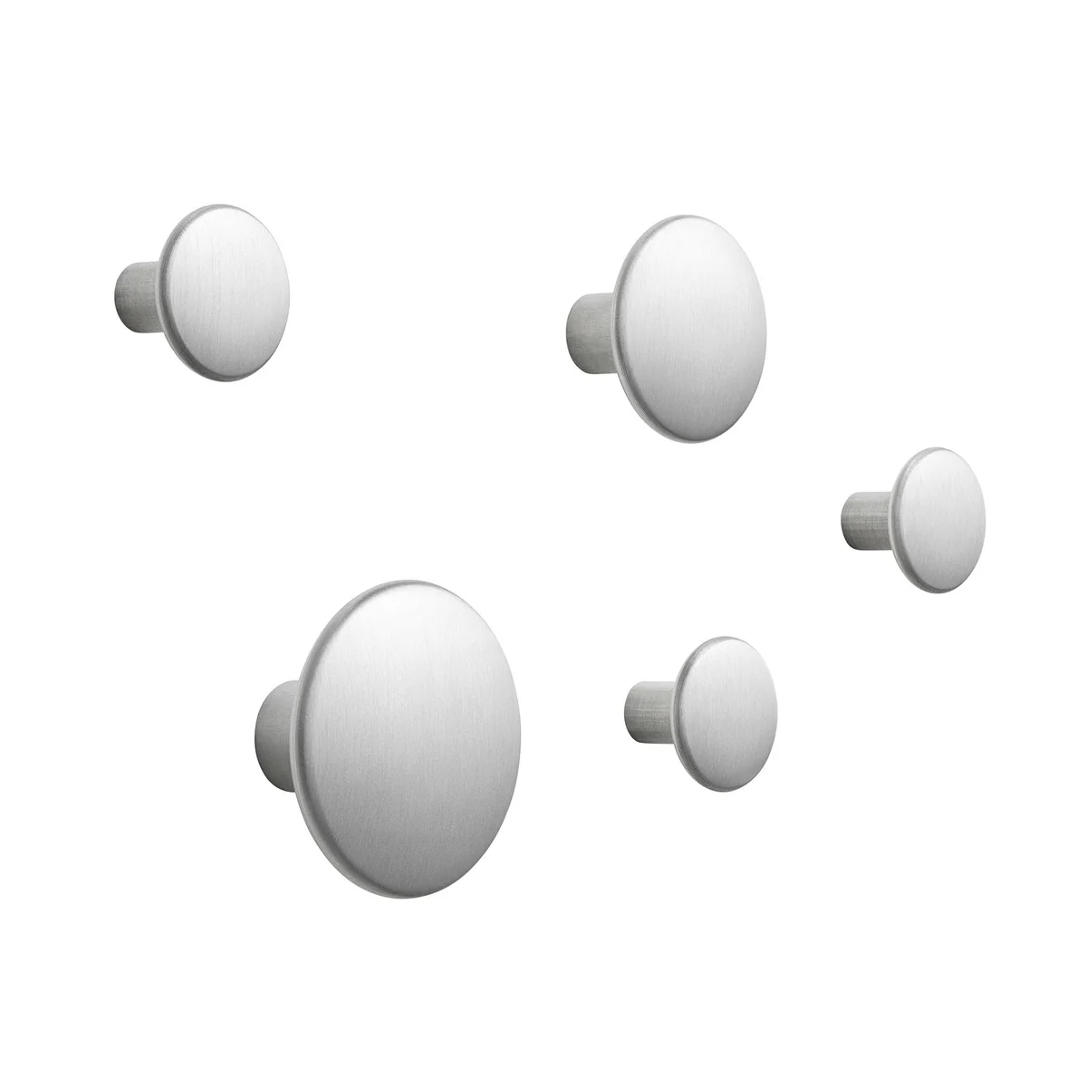 Muuto - Wandhaken 'The Dots Metal' 5er Set