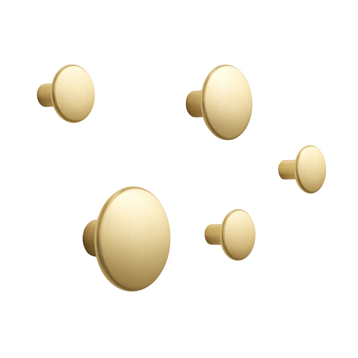 Muuto - Wandhaken 'The Dots Metal' 5er Set