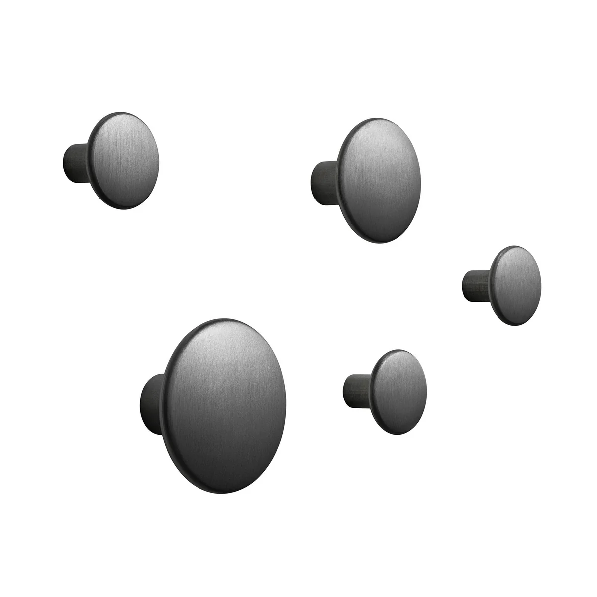 Muuto - Wandhaken 'The Dots Metal' 5er Set