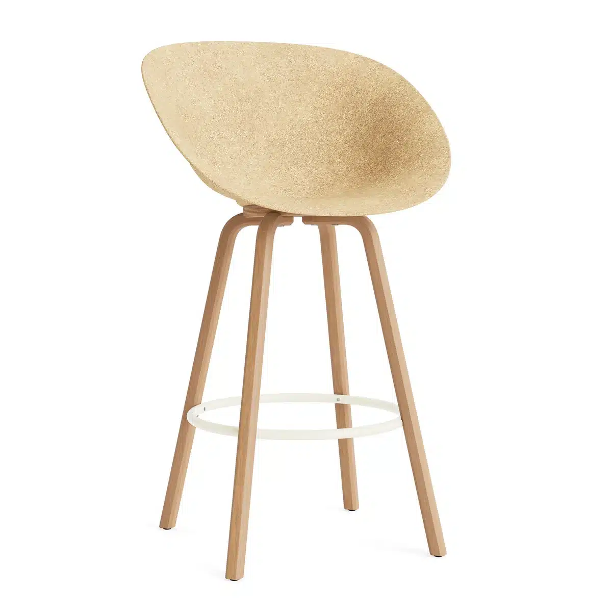 Normann Copenhagen - Mat Barstuhl mit Armlehnen 75 cm