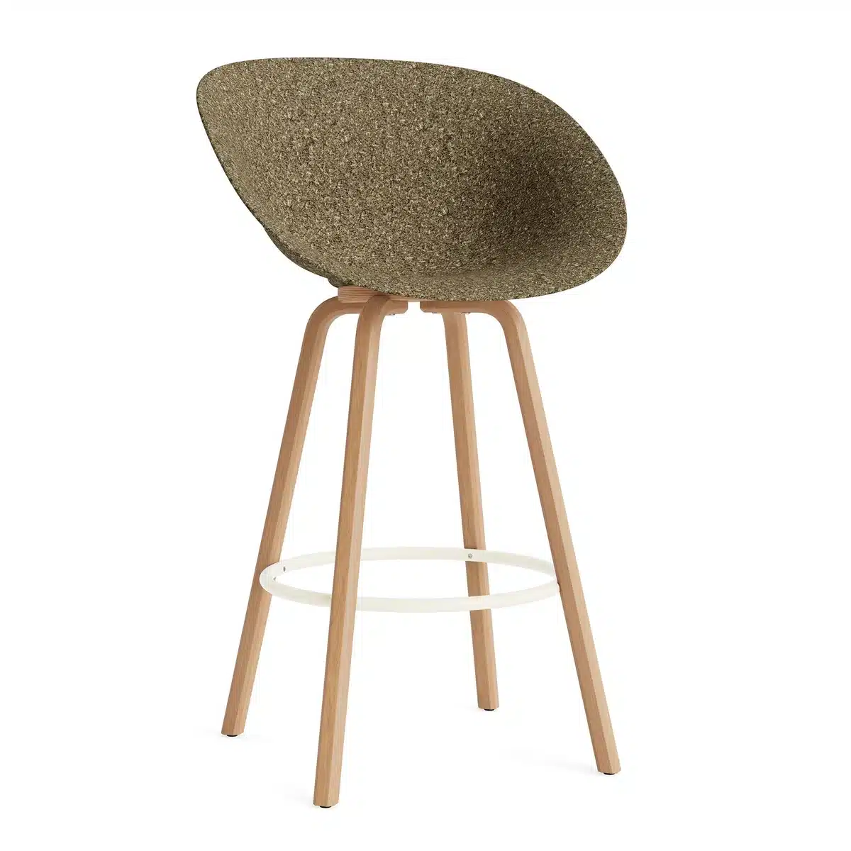 Normann Copenhagen - Mat Barstuhl mit Armlehnen 75 cm