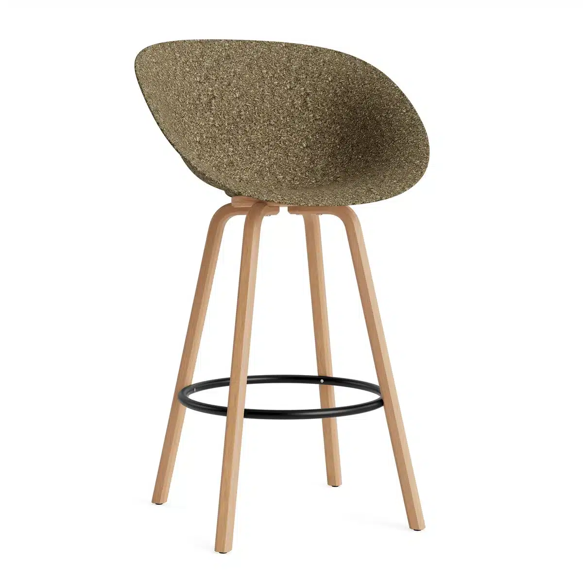 Normann Copenhagen - Mat Barstuhl mit Armlehnen 75 cm