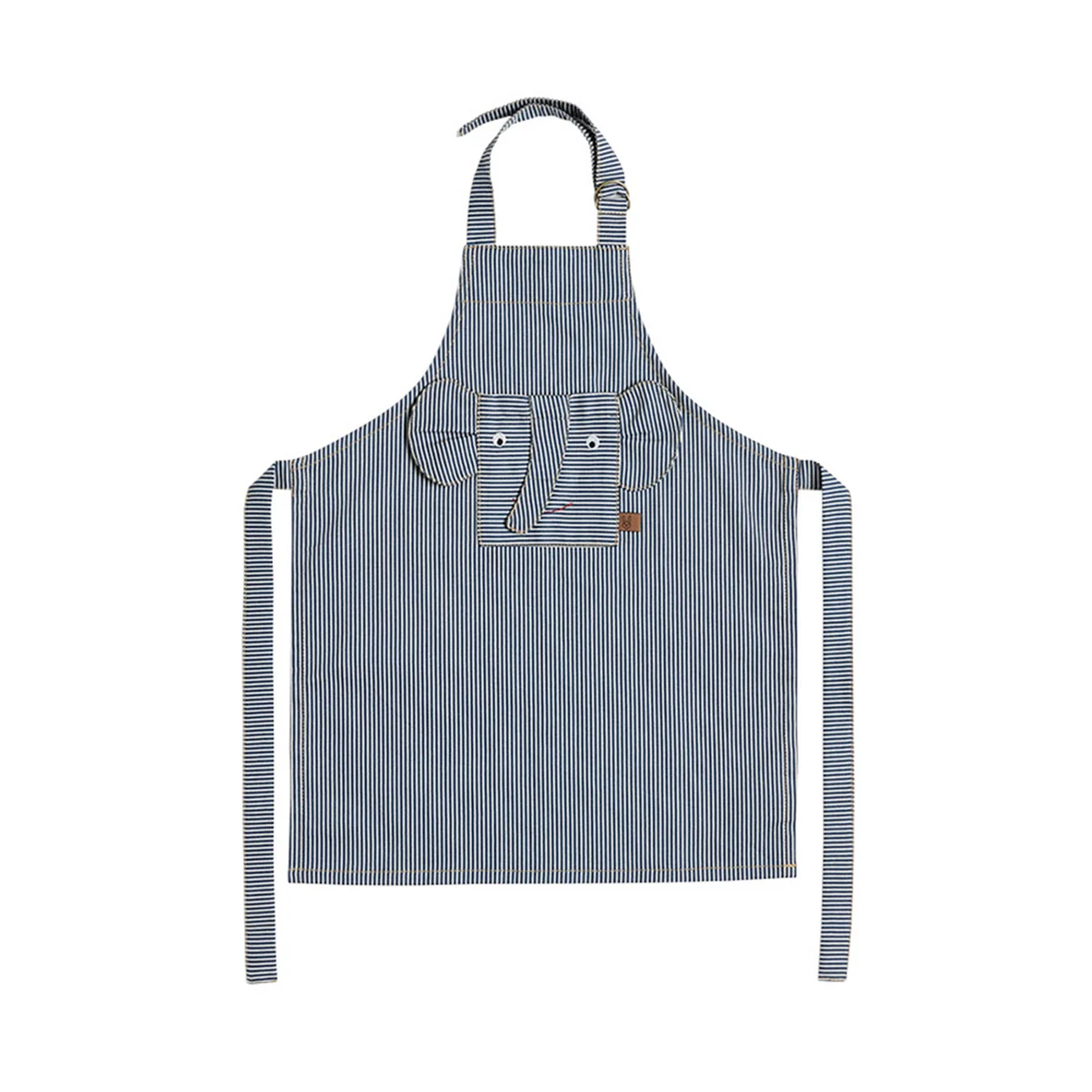 OYOY Mini - Striped Denim Elephant Schürze