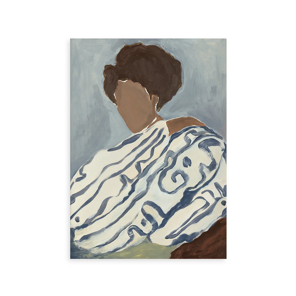 Paper Collective - Blue Curls Poster