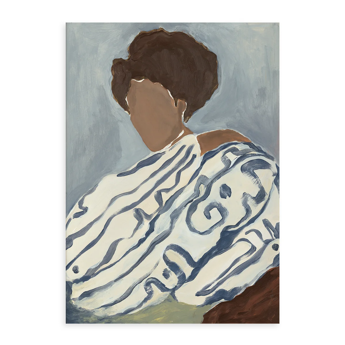 Paper Collective - Blue Curls Poster