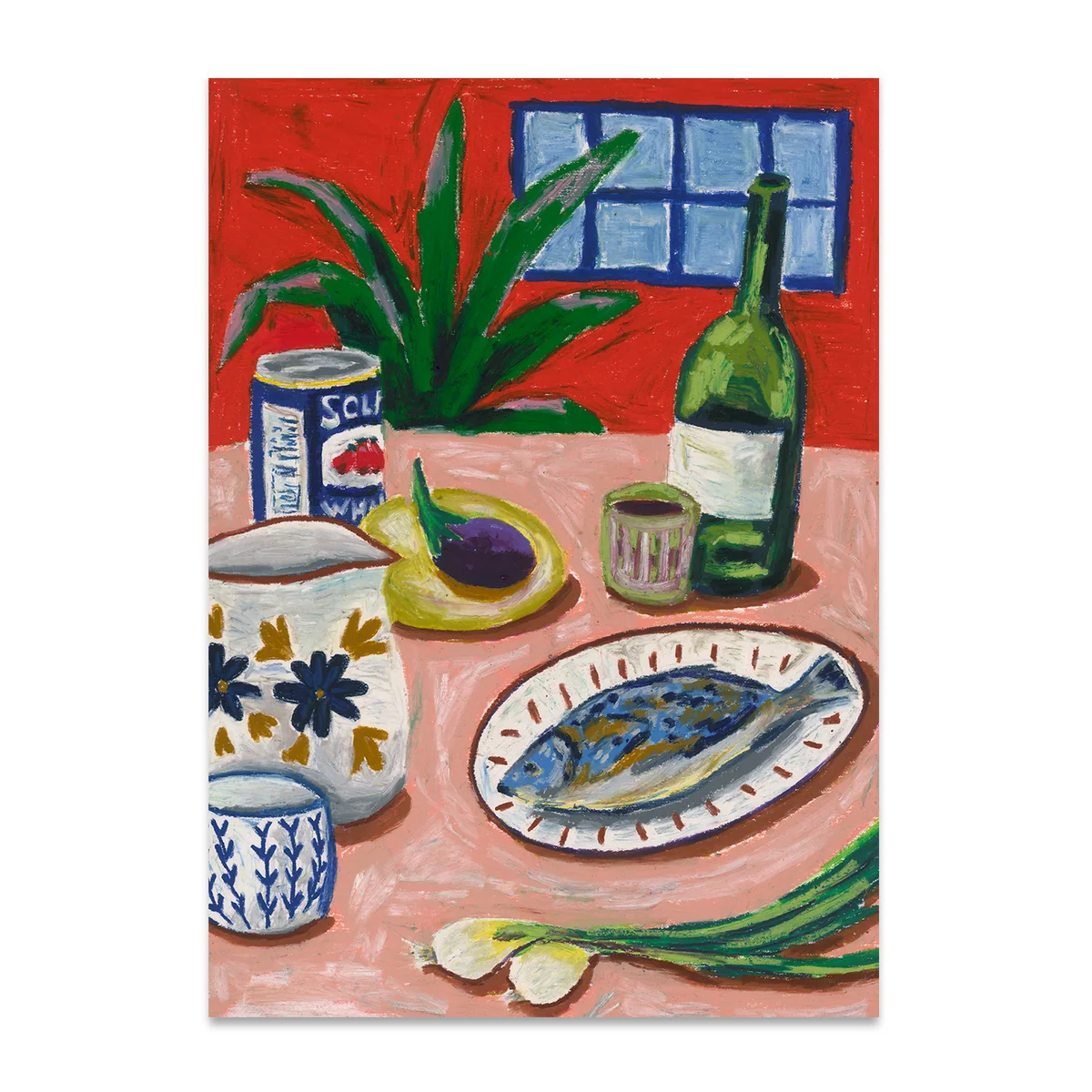 Paper Collective - Composition with Fish Poster