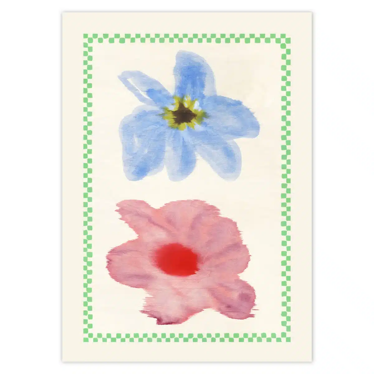 Paper Collective - Flower with Checks 01 Poster