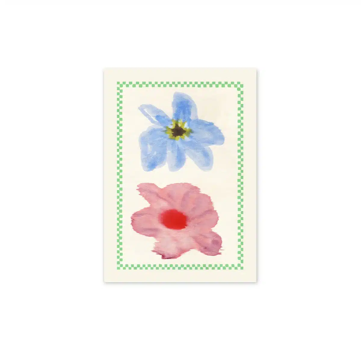 Paper Collective - Flower with Checks 01 Poster