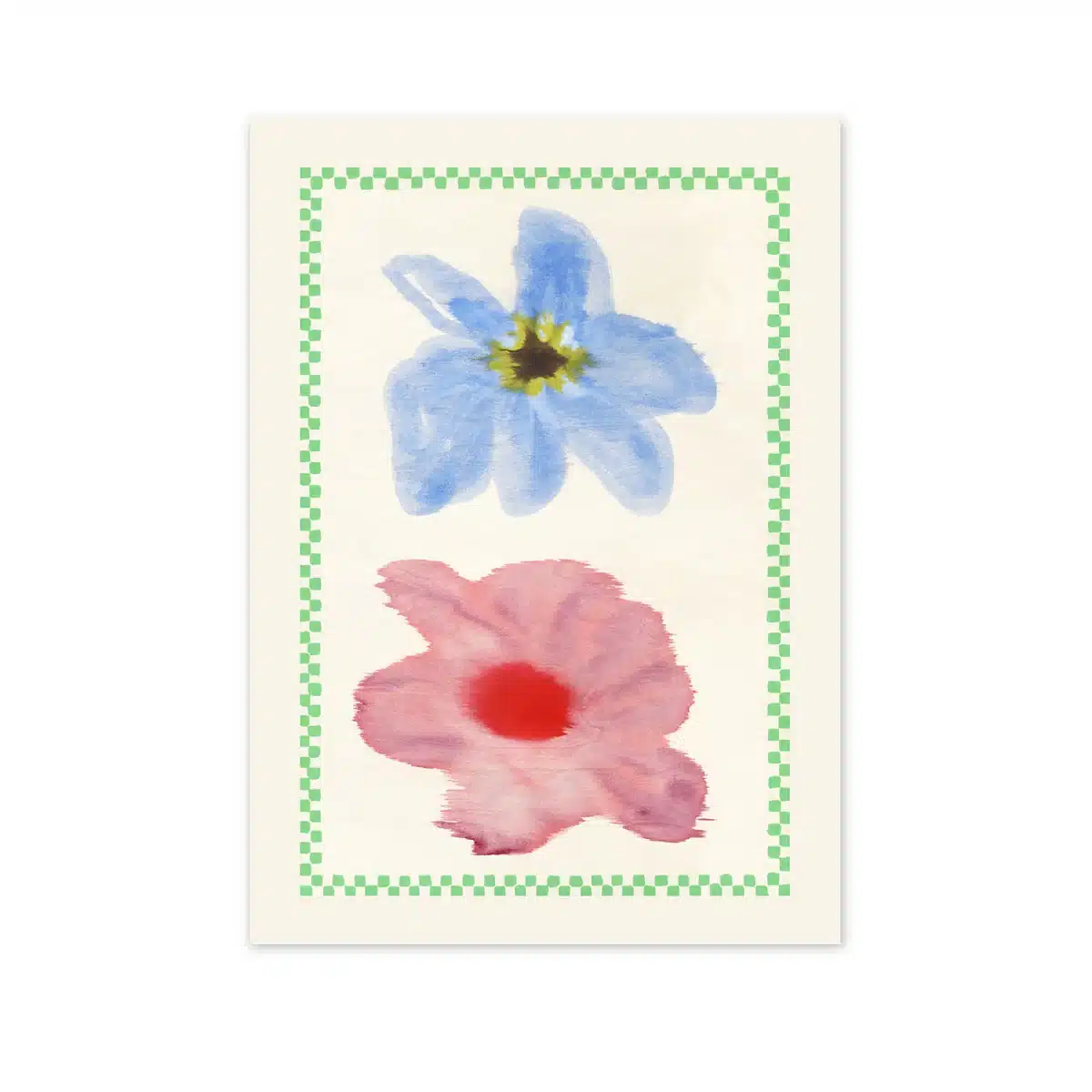 Paper Collective - Flower with Checks 01 Poster