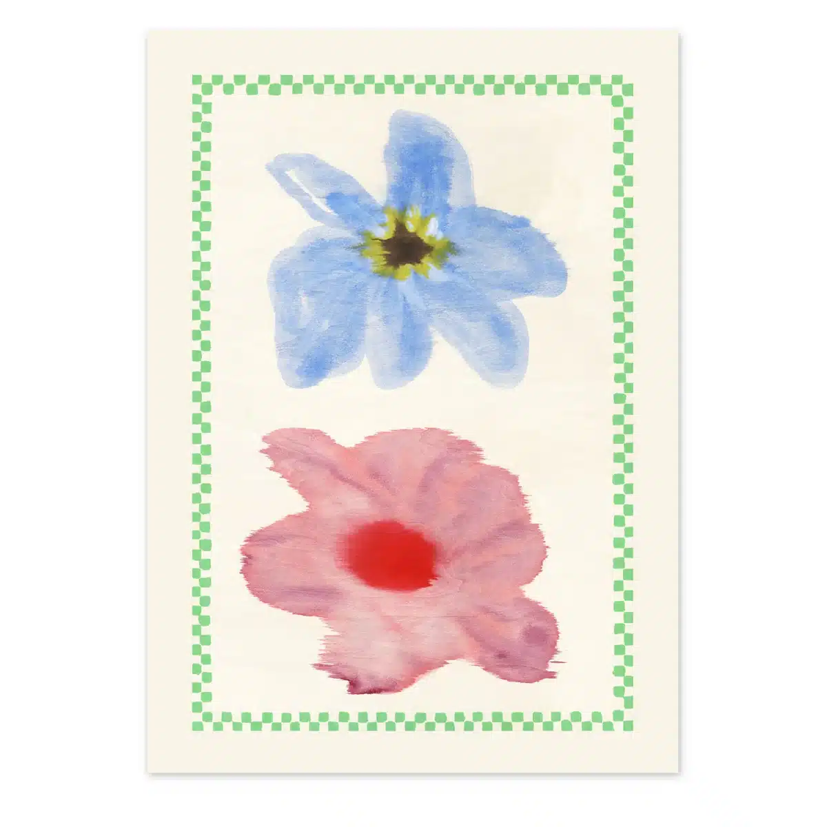 Paper Collective - Flower with Checks 01 Poster