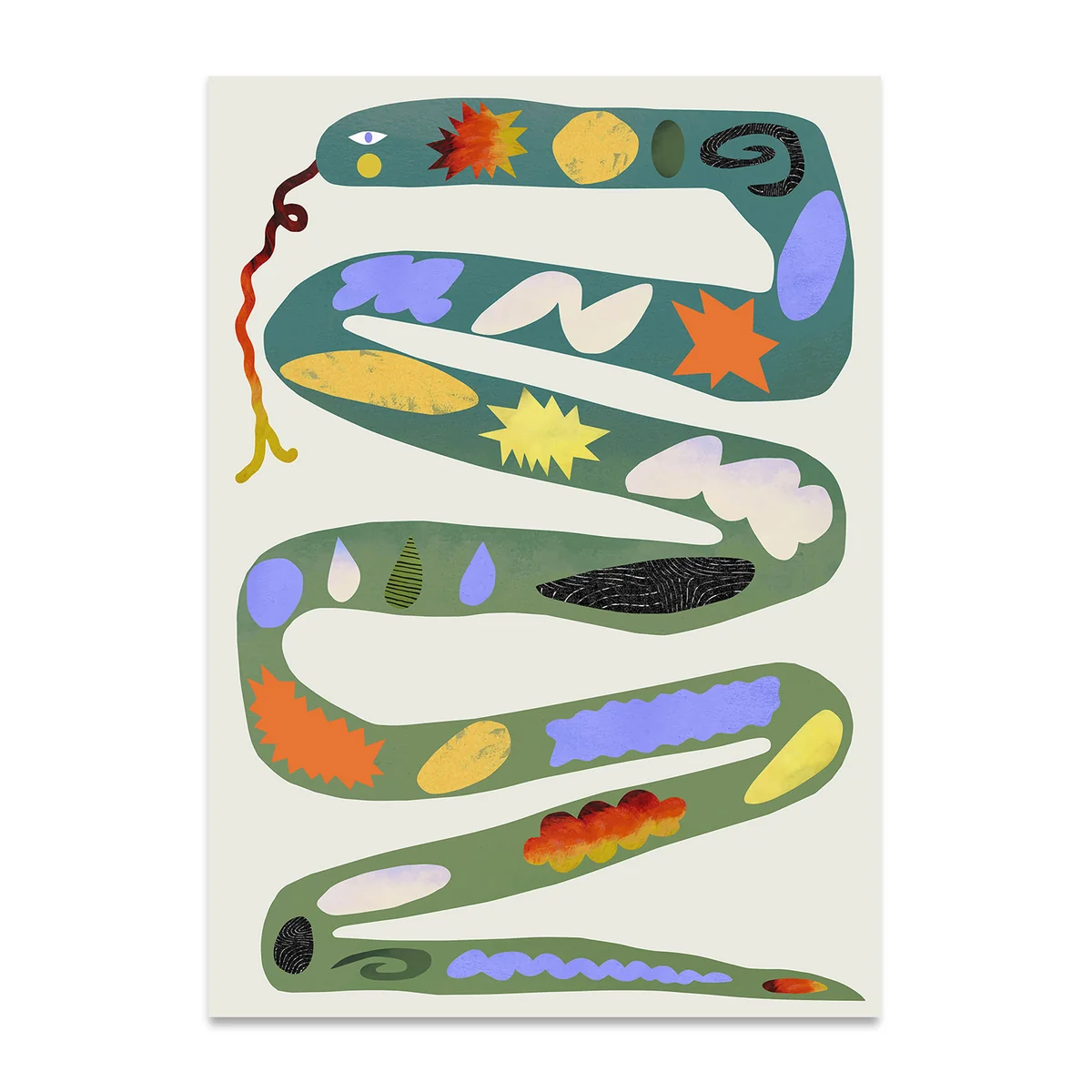 Paper Collective - Green Snake Poster