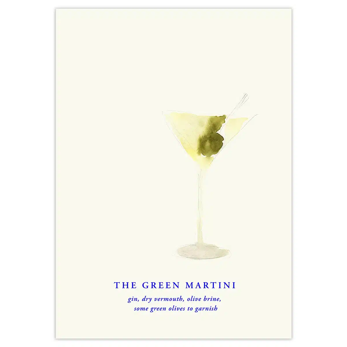 Paper Collective - The Green Martini Poster