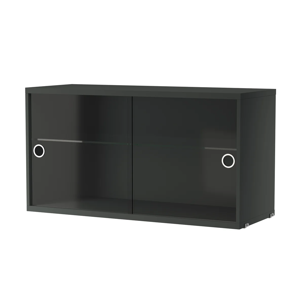 String - Vitrinenschrank mit Schiebetüren in Glas 78 x 30 cm