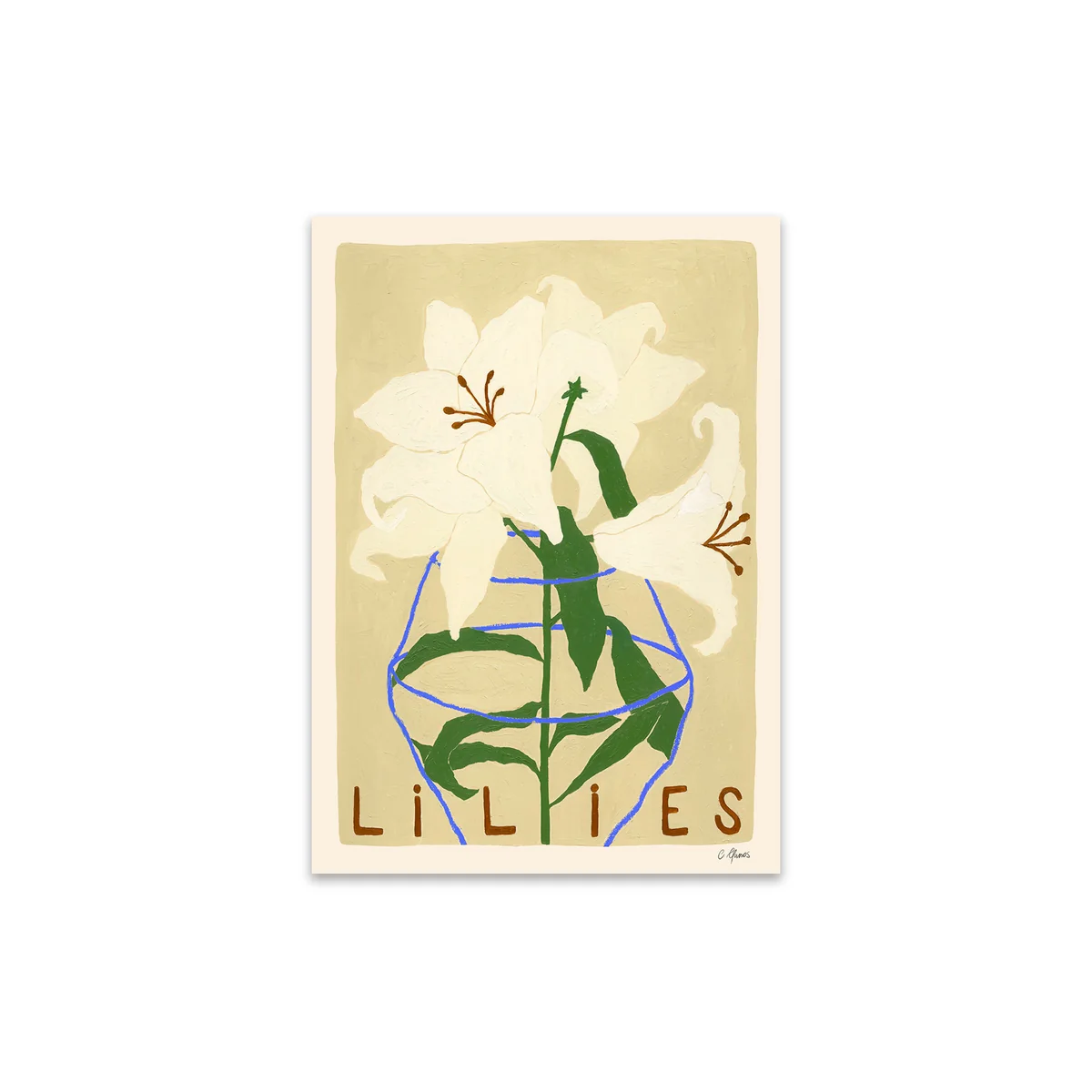 The Poster Club - Lilies von Carla Llanos