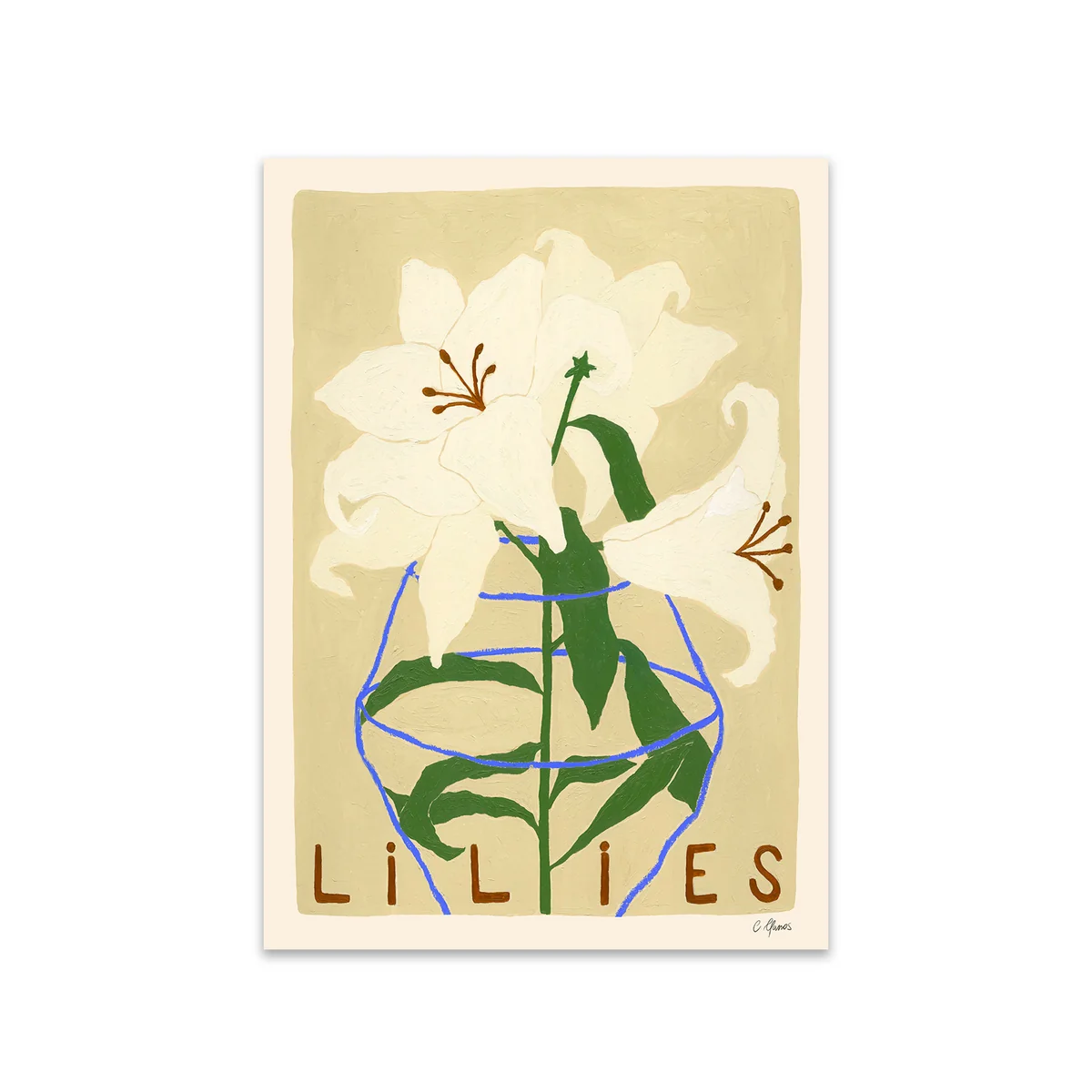 The Poster Club - Lilies von Carla Llanos